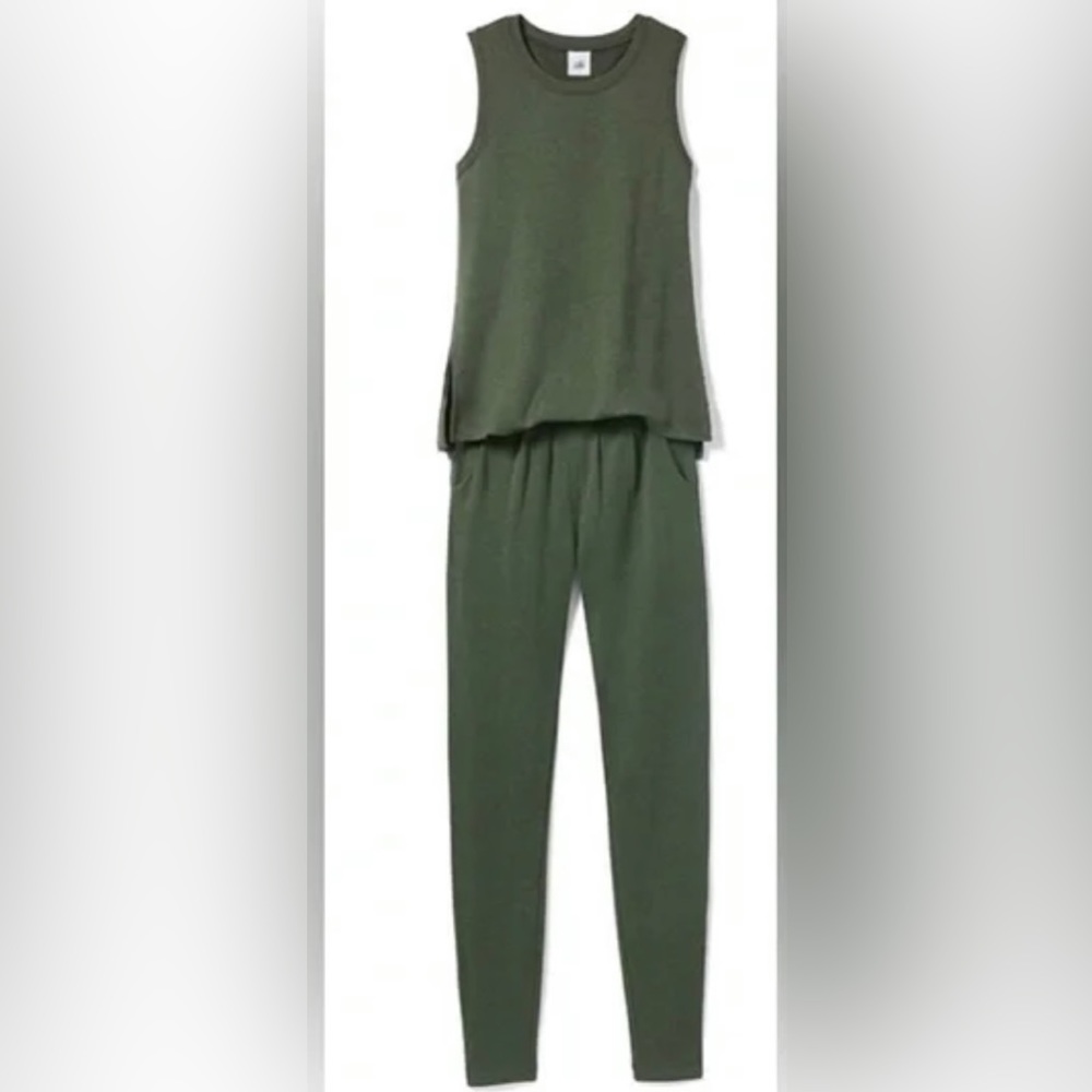 CAbi Olive Sleeveless Jumpsuit